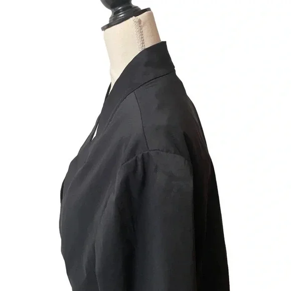 Vintage Niteline Black Open Front Bolero Jacket Cropped Formal Layering Large - Picture 6 of 13